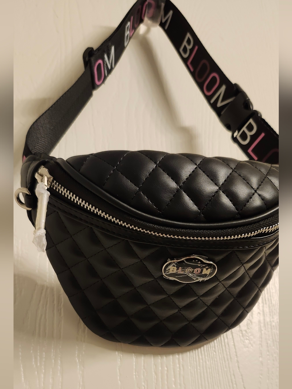 Sgatement PIECE bloom Black Quilted Mini Belt Bag - Bloom